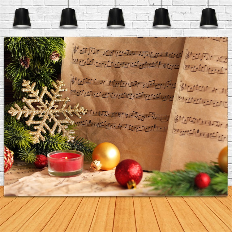 Joy to the World Backdrop Sheet Music Christmas Backdrop UK CJJ2-13