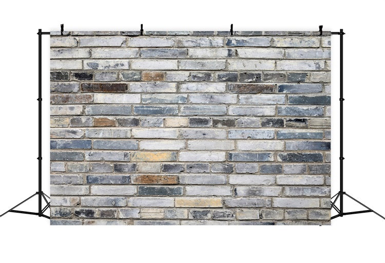 Grey Brick Wall Backdrop Vintage Ash Toned Brick Backdrop UK CJJ3-1