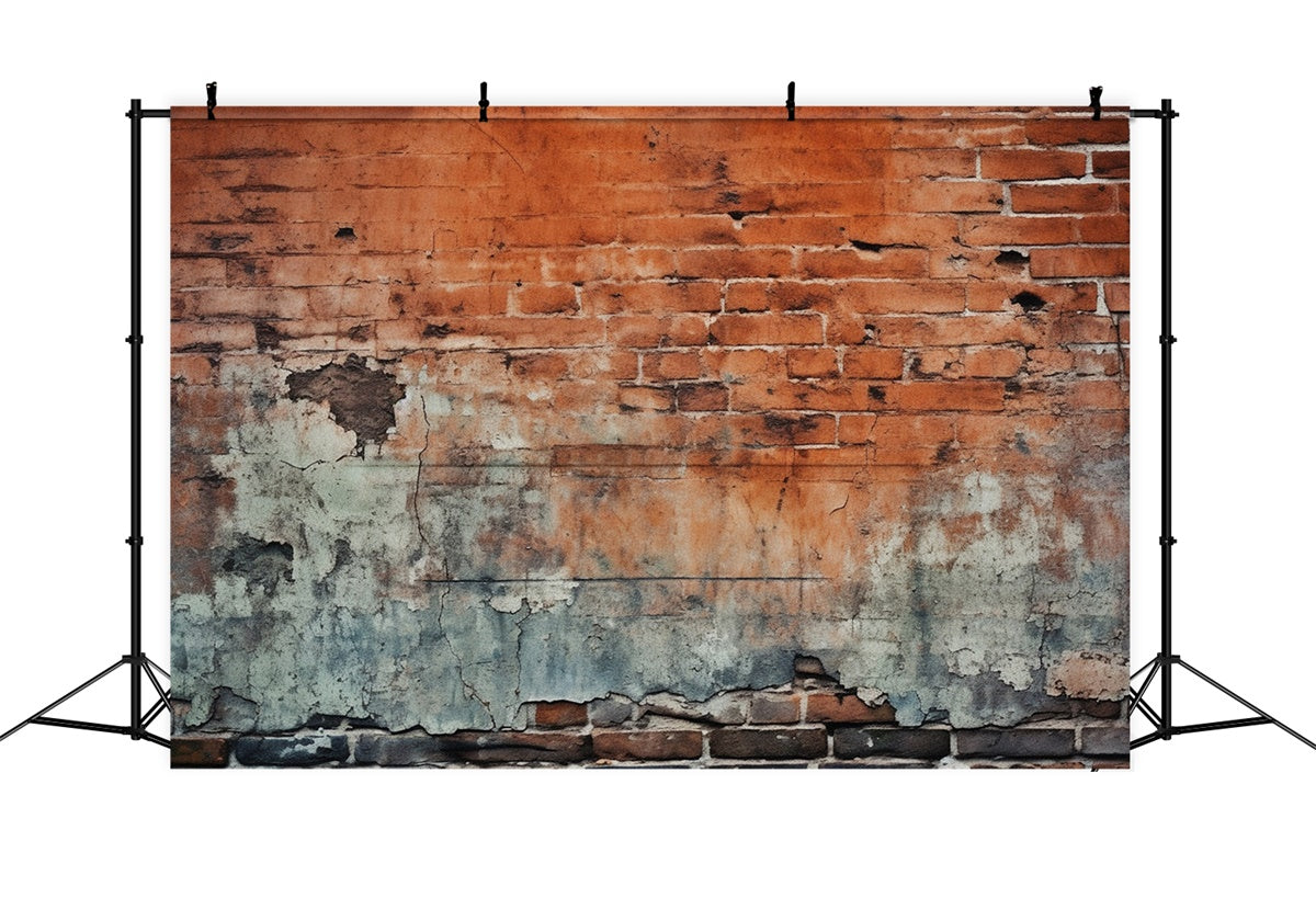 Backdrop Brick Wall Rustic Worn Brick Plaster Backdrop UK CJJ3-10