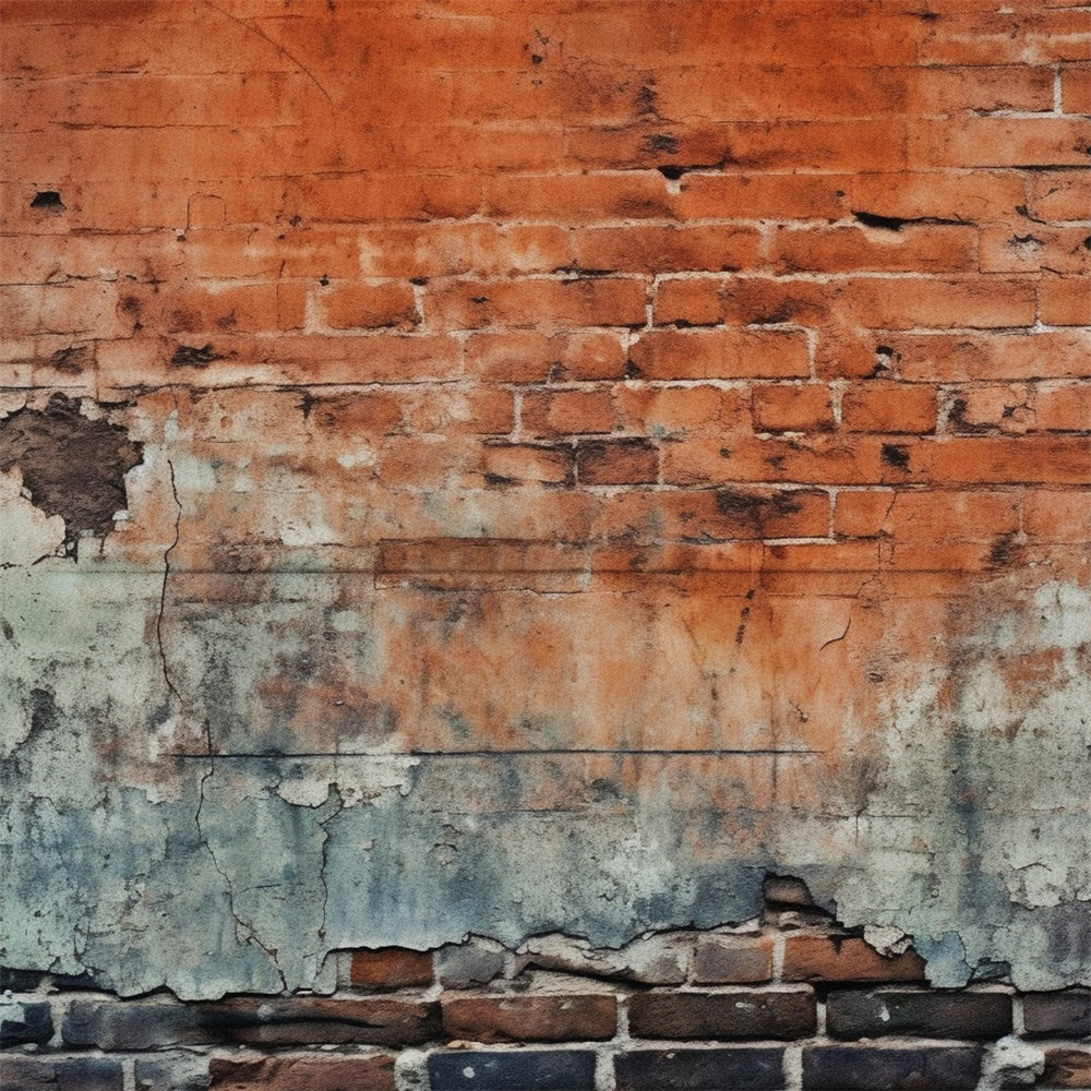 Backdrop Brick Wall Rustic Worn Brick Plaster Backdrop UK CJJ3-10