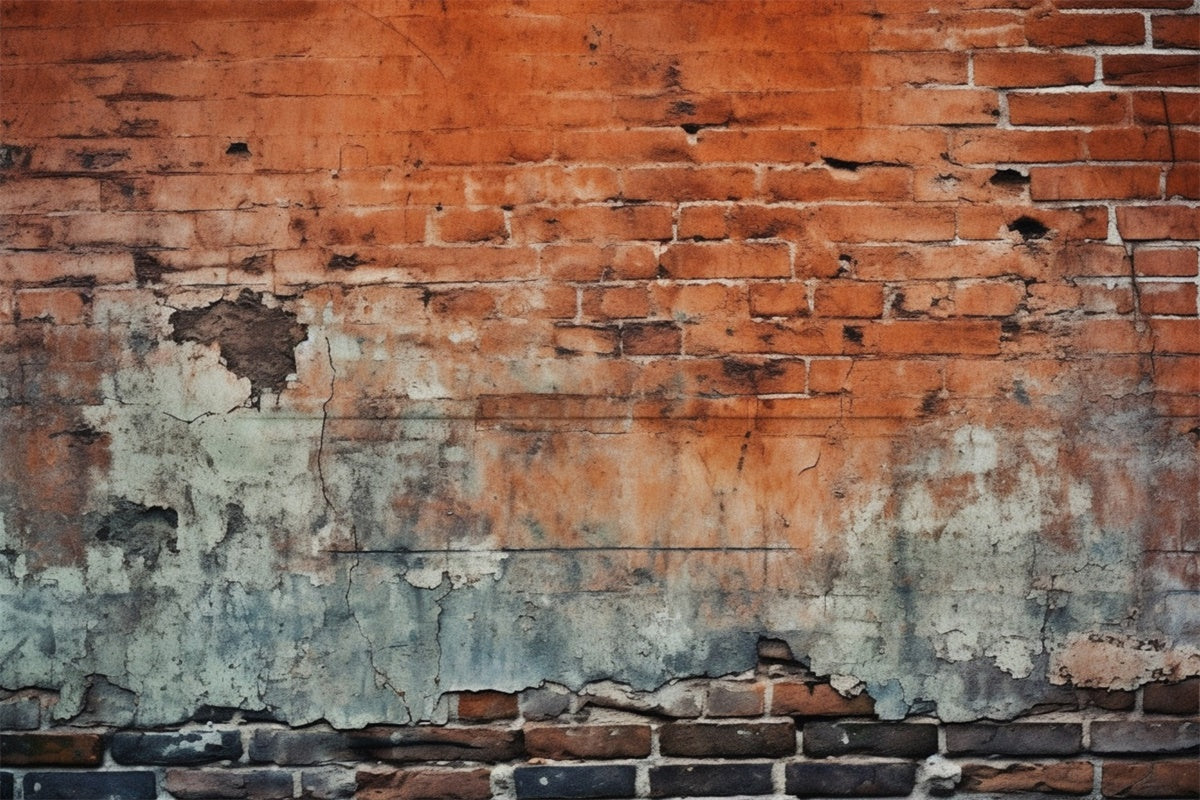 Backdrop Brick Wall Rustic Worn Brick Plaster Backdrop UK CJJ3-10