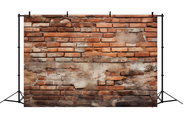 Brick Wall Photography Backdrop Rustic Industrial Brick Backdrop UK CJJ3-11