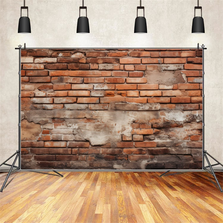 Brick Wall Photography Backdrop Rustic Industrial Brick Backdrop UK CJJ3-11