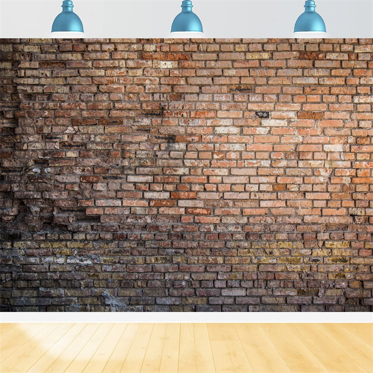 Backdrop Brick Wall Aged Weathered Red Brick Backdrop UK CJJ3-12