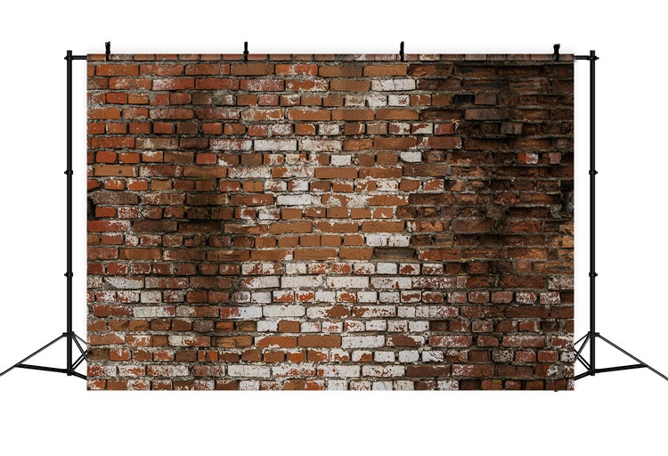 Brick Photo Backdrop Distressed Whitewashed Brick Backdrop UK CJJ3-15