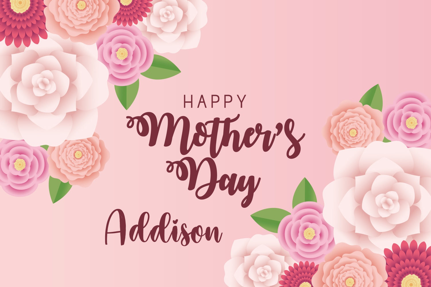 Mothers Day Backdrop Romantic Blooming Floral Custom Backdrop UK CJJ3-152
