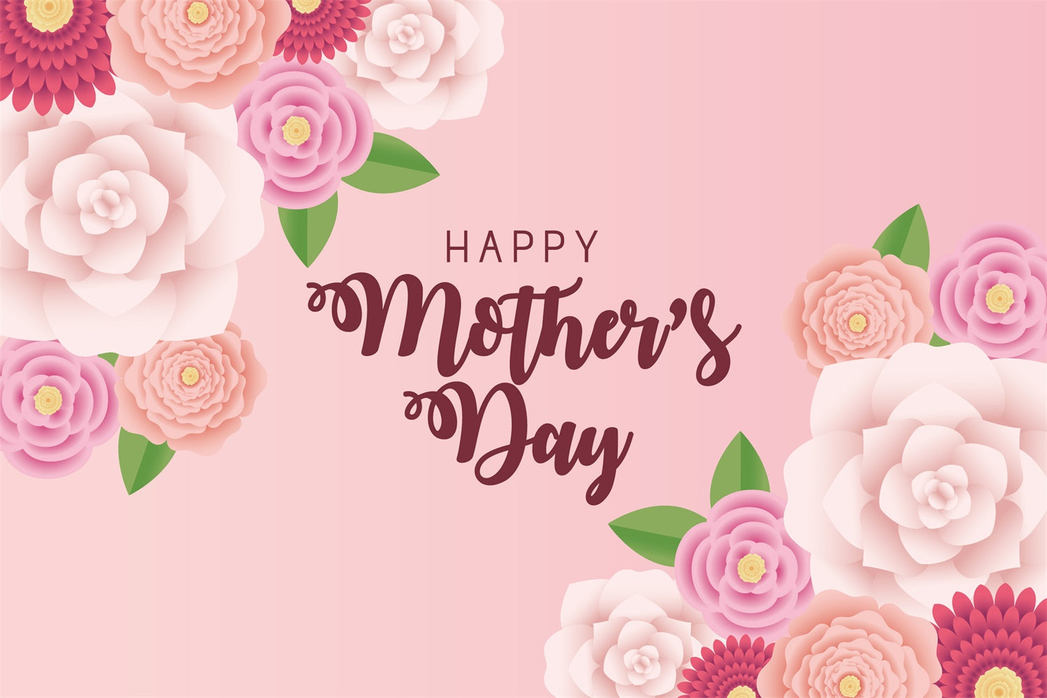 Mothers Day Backdrop Romantic Blooming Floral Custom Backdrop UK CJJ3-152