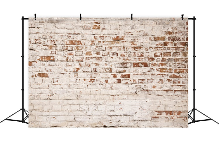 Brick Backdrop Photography Rustic Aged White Brick Backdrop UK CJJ3-18