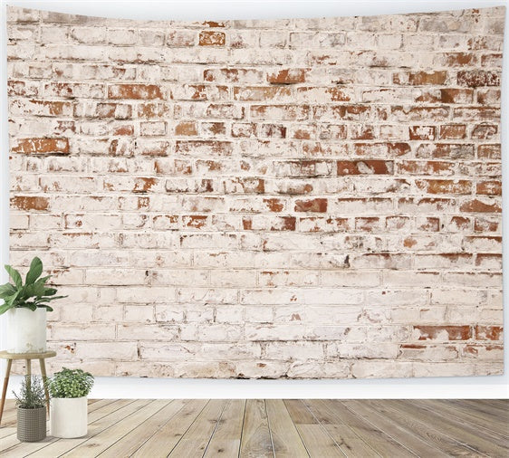 Brick Backdrop Photography Rustic Aged White Brick Backdrop UK CJJ3-18