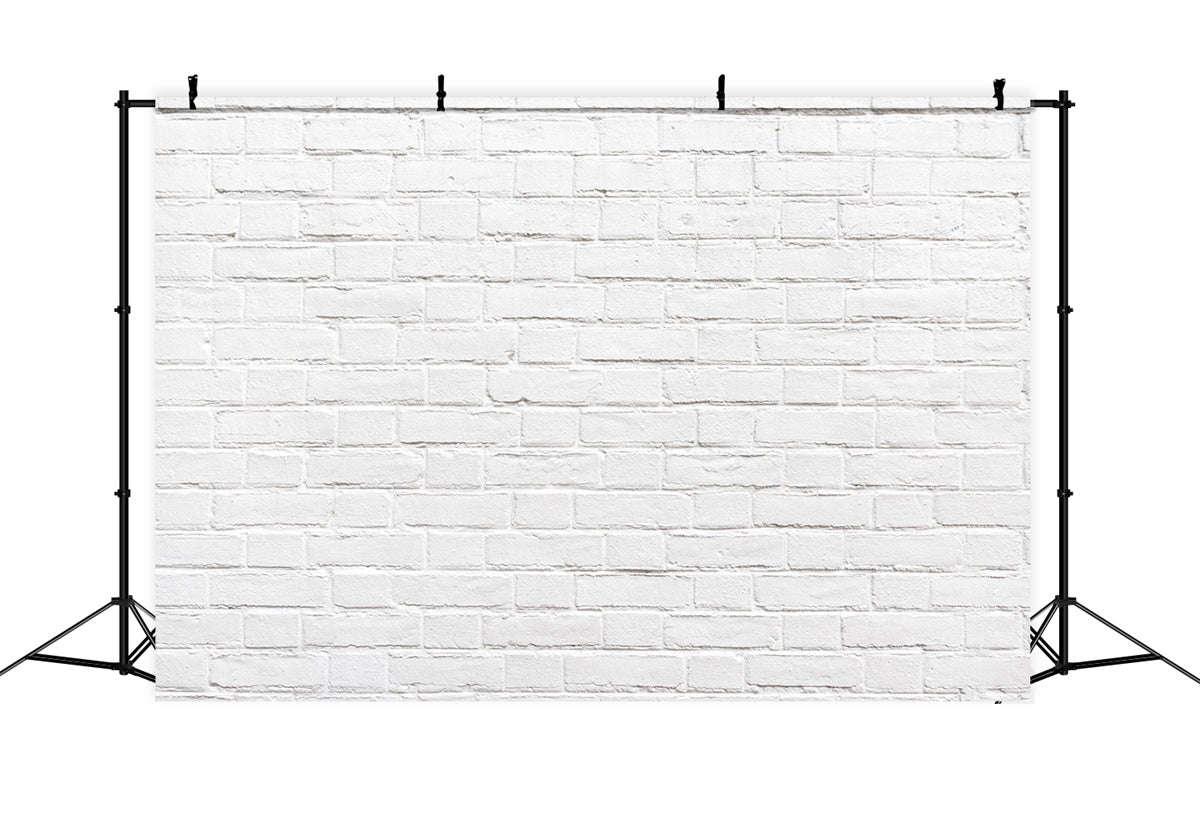 White Brick Wall Backdrop Crisp Modern White Brick Backdrop UK CJJ3-19