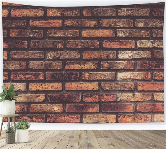 Brick Wall Photography Backdrop Aged Brownish Texture Backdrop UK CJJ3-2