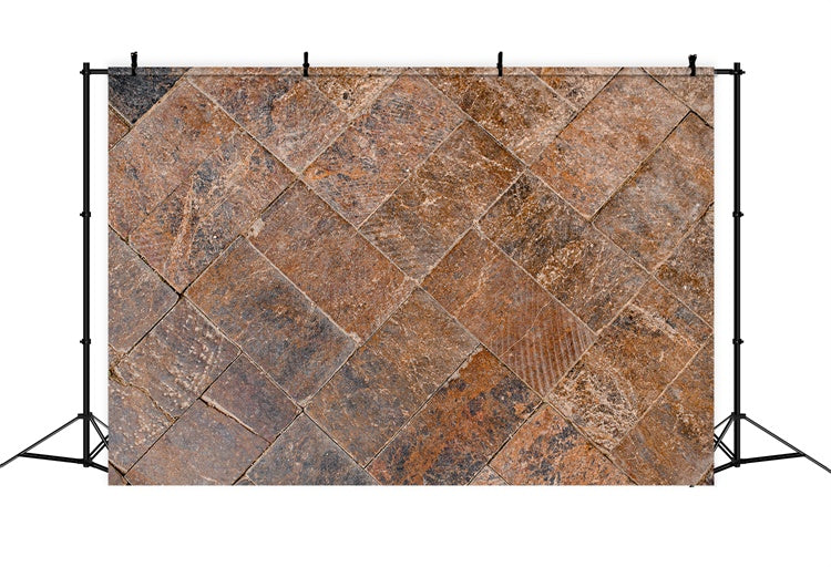 Backdrop Brick Wall Rustic Textured Brown Stone Backdrop UK CJJ3-20