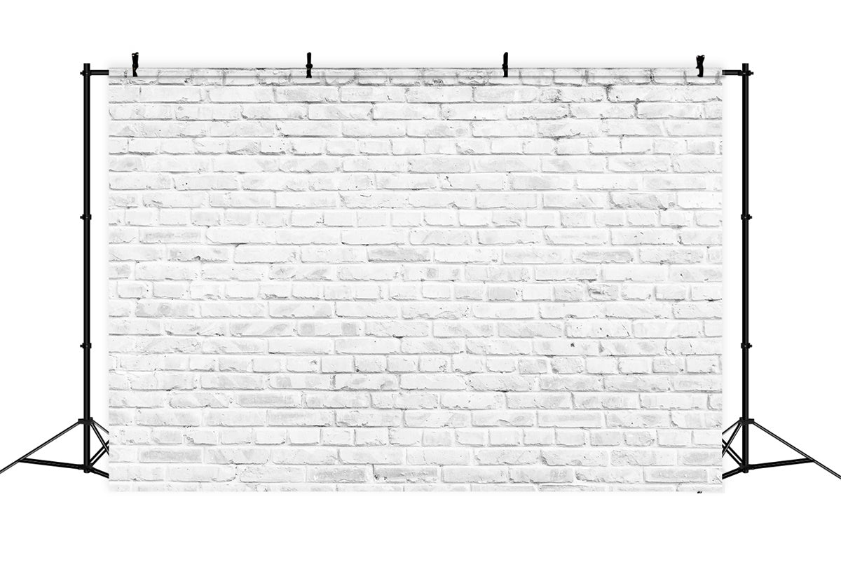 White Brick Wall Backdrop Bright White Classic Brick Backdrop UK CJJ3-21