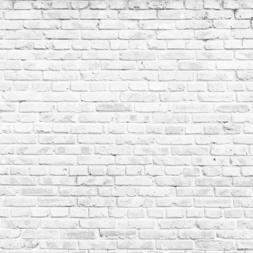 White Brick Wall Backdrop Bright White Classic Brick Backdrop UK CJJ3-21