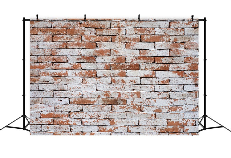 Brick Wall Backdrop Weathered Red Brick Whitewash Backdrop UK CJJ3-22