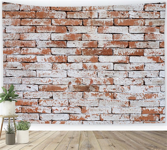 Brick Wall Backdrop Weathered Red Brick Whitewash Backdrop UK CJJ3-22