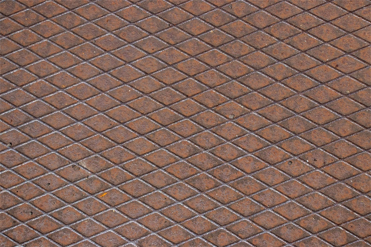 Brick Wall Photo Backdrop Textured Brown Grid Brick Backdrop UK CJJ3-23