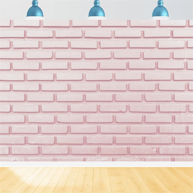 Pink Brick Wall Backdrop Elegant Baby Pink Brick Backdrop UK CJJ3-24