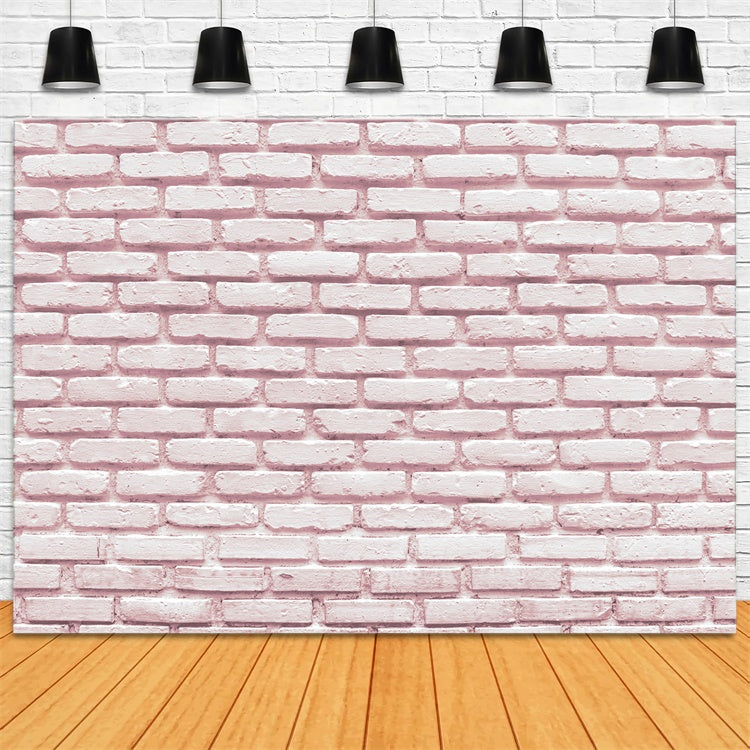 Pink Brick Wall Backdrop Soft Vintage Pink Brick Backdrop UK CJJ3-25