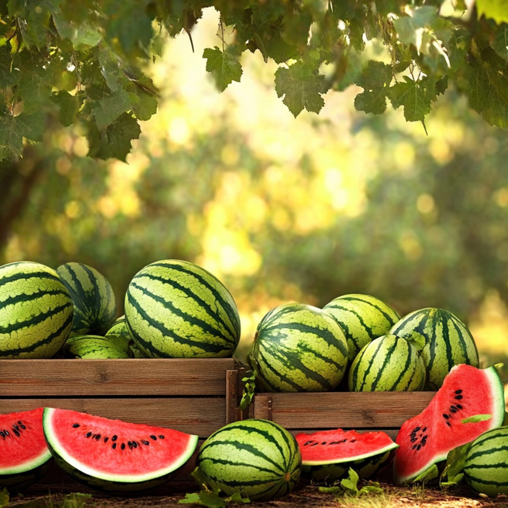 Watermelon Photo Backdrop Sunshine Forest Watermelon Summer Backdrop UK CJJ3-257