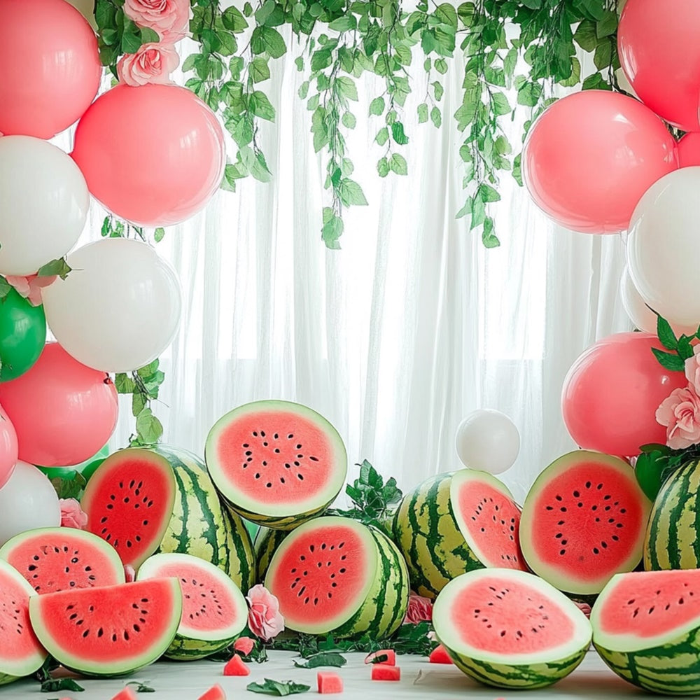 Watermelon Photo Backdrop Watermelon Balloon Garland Summer Backdrop UK CJJ3-262