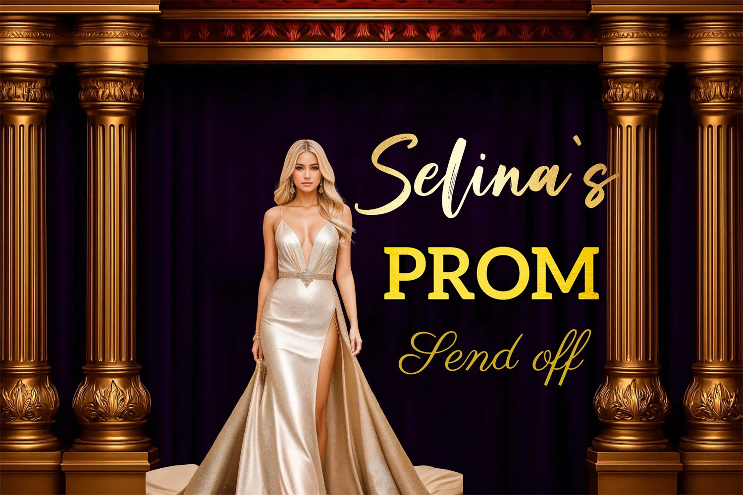 Graduation Backdrop Photoshoot Vintage Pillars Customized Party Graduation Backdrop UK CJJ3-277