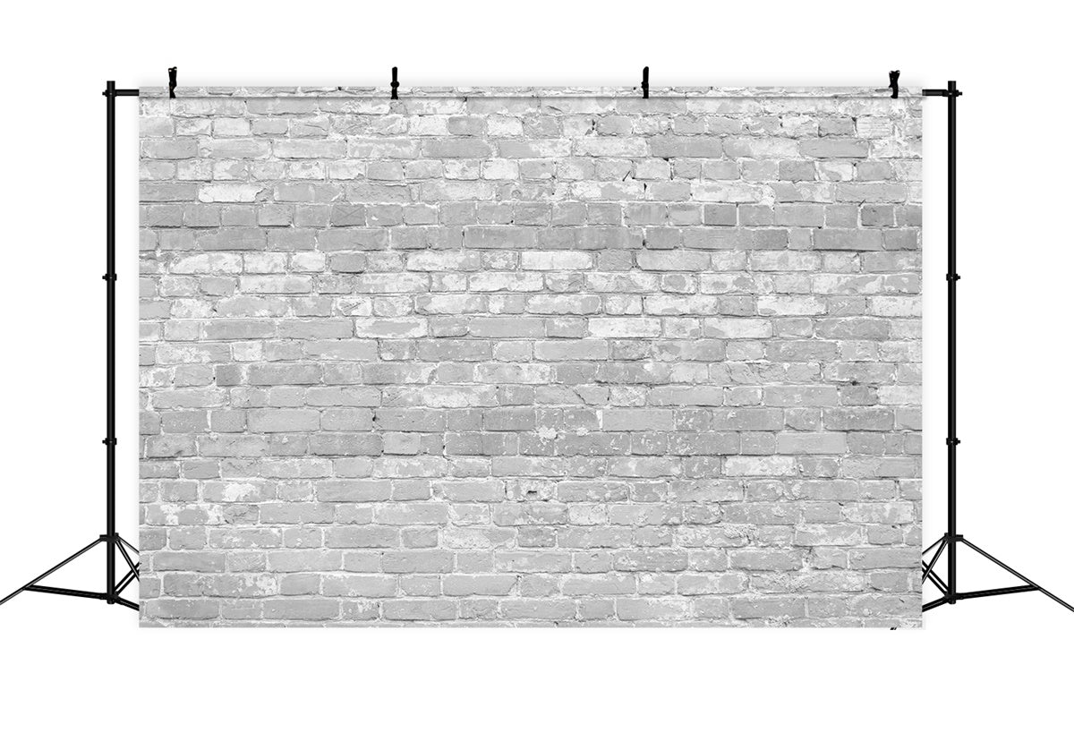 Grey Brick Wall Backdrop Faded Gray Brick Texture Backdrop UK CJJ3-33