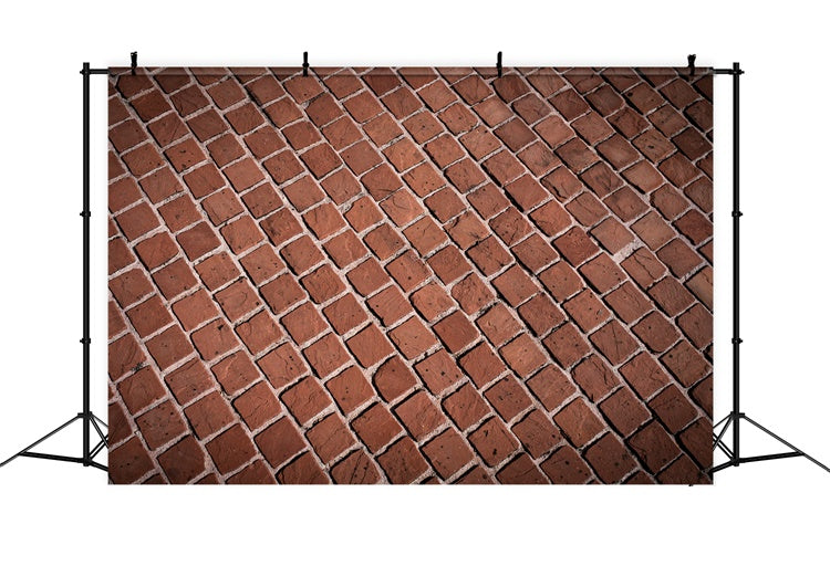 Brick Backdrop Photography Rustic Red Brick Walkway Backdrop UK CJJ3-34