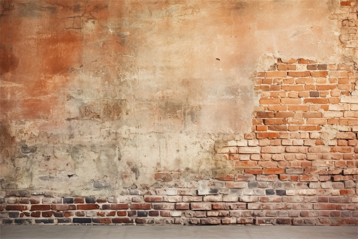 Brick Wall Photography Backdrop Distressed Aged Brick Backdrop UK CJJ3-35