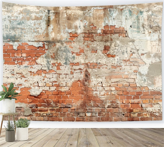 Brick Wall Backdrops Aged Peeling Brick Texture Backdrop UK CJJ3-38