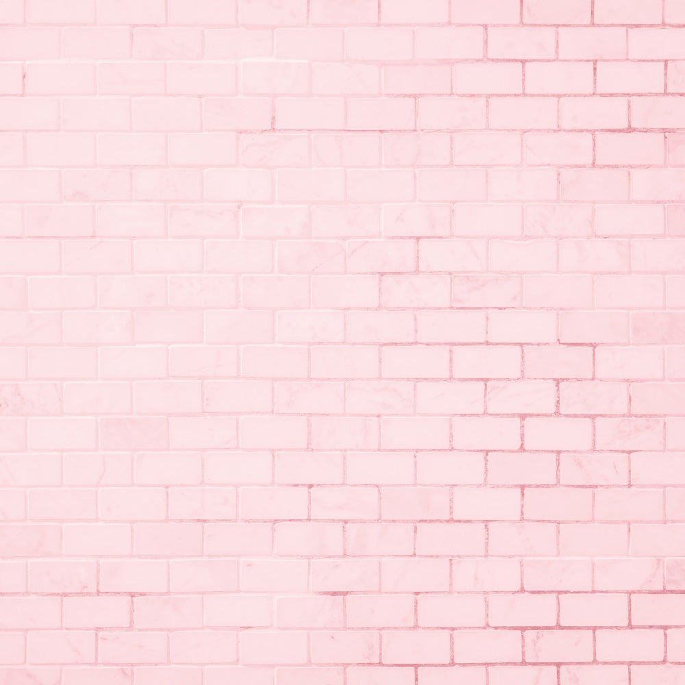 Pink Brick Wall Backdrop Vintage Pastel Brick Pattern Backdrop UK CJJ3-40