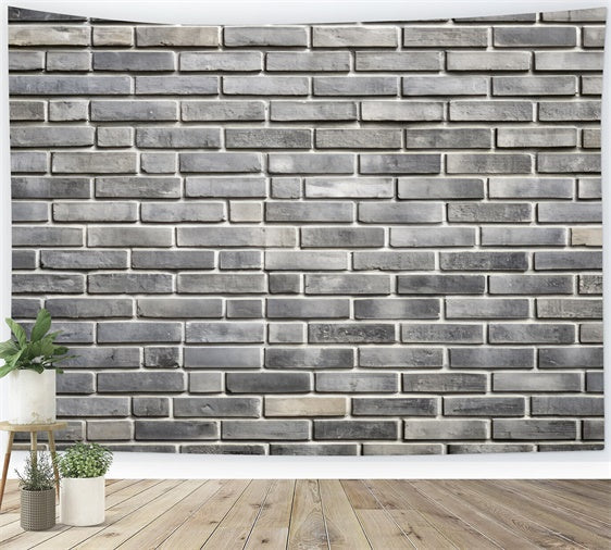 Grey Brick Wall Backdrop Rustic Aged Gray Brick Backdrop UK CJJ3-42
