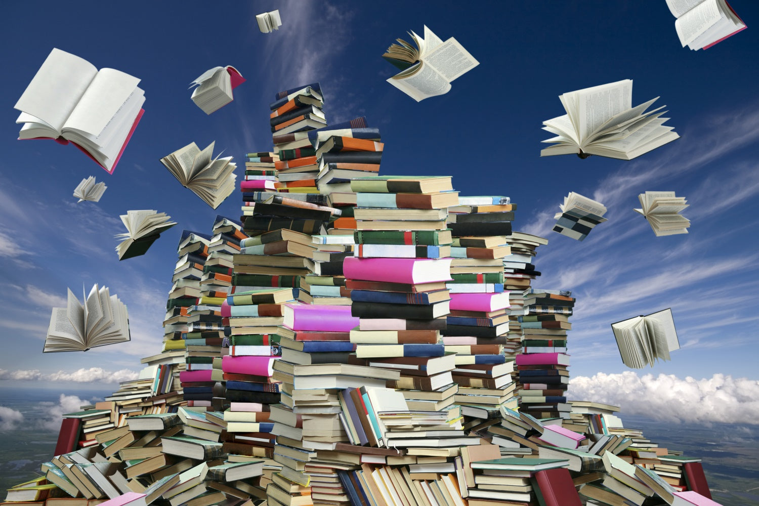 World Book Day Backdrop Open Books Fantasy Backdrop UK CJJ3-47