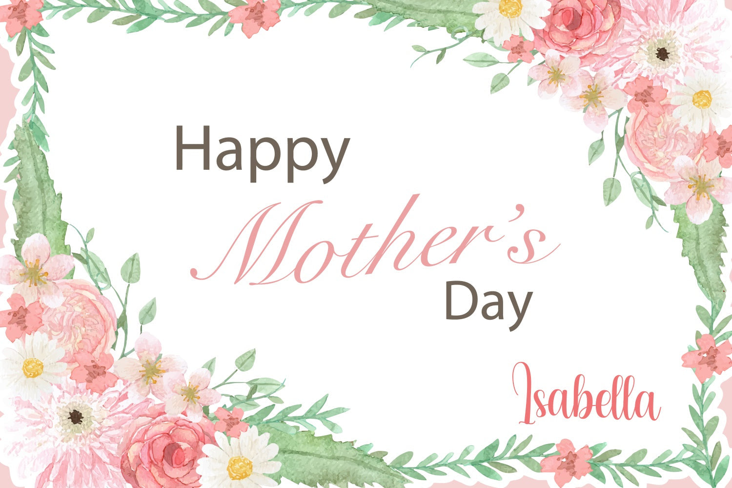 Mothers Day Backdrops Elegant Pink Blossom Frame Custom Backdrop UK CJJ3-88