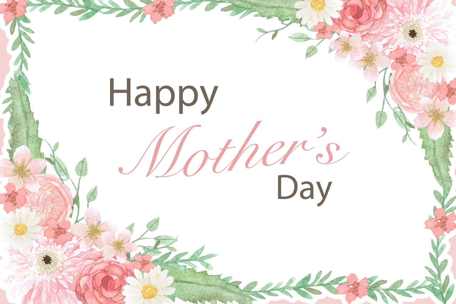 Mothers Day Backdrops Elegant Pink Blossom Frame Custom Backdrop UK CJJ3-88