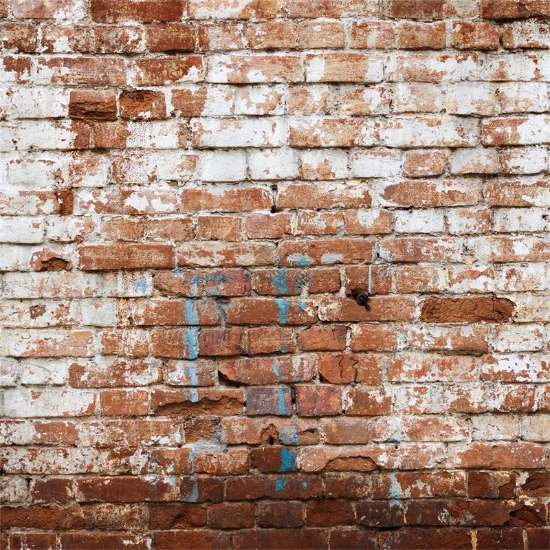 Brick Wall Photography Backdrop Aged Whitewashed Brick Backdrop UK CJJ3-9