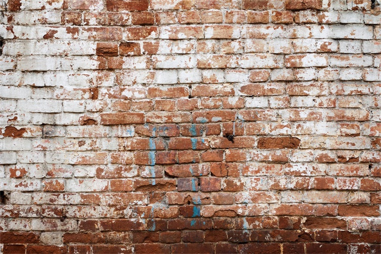 Brick Wall Photography Backdrop Aged Whitewashed Brick Backdrop UK CJJ3-9