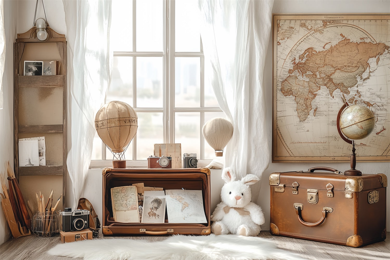 Back To School Picture Backdrop Explorer Study Room Backdrop UK CSH3-11