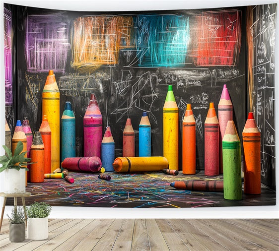 Back To School Backdrop Ideas Chalkboard Sketch Art Backdrop UK CSH3-15