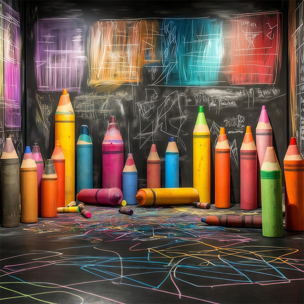 Back To School Backdrop Ideas Chalkboard Sketch Art Backdrop UK CSH3-15