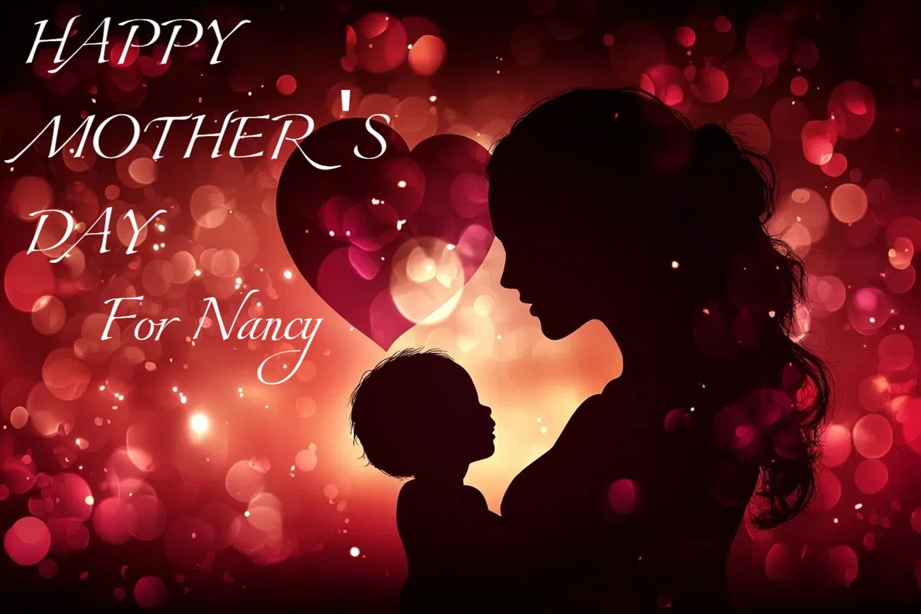 Mothers Day Backdrop Ideas Glowing Red Heart Customized Backdrop UK CSH3-181