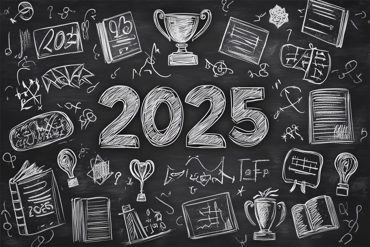 Backdrops For Graduation Chalkboard Sketch Graduation Party Backdrop UK CSH3-238