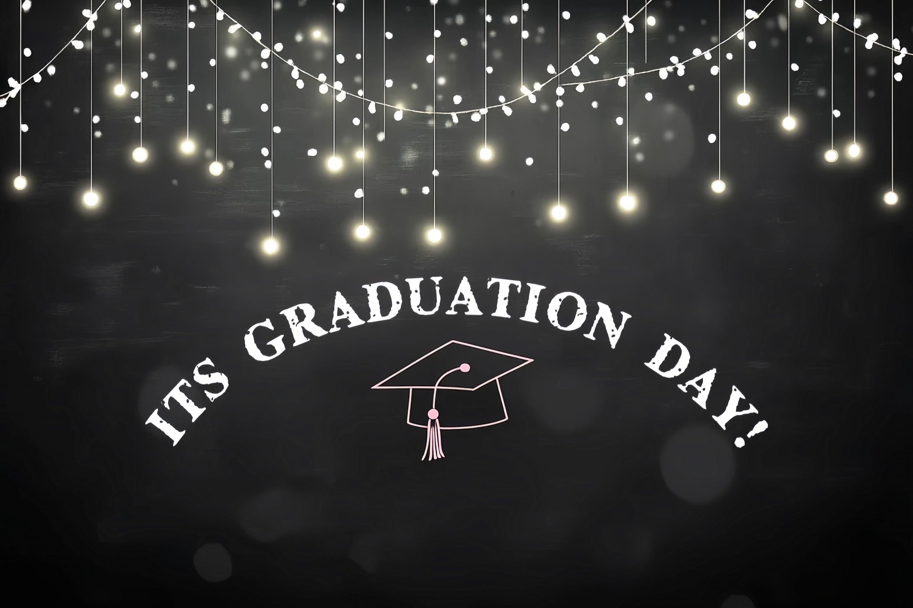 Graduation Backdrop Photoshoot Hanging Lights Graduation Party Backdrop UK CSH3-239