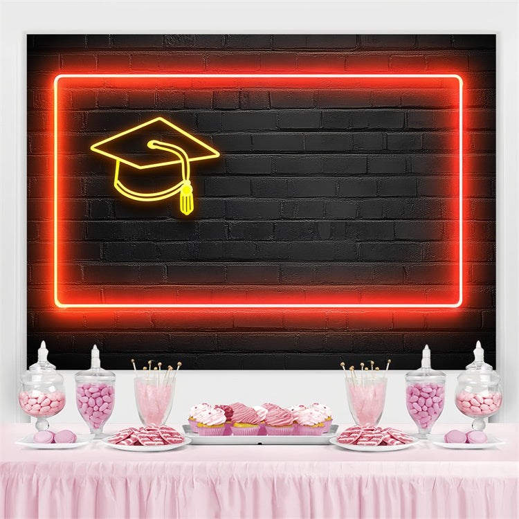 Graduation Photo Backdrop Ideas Neon Frame Graduation Party Backdrop UK CSH3-240
