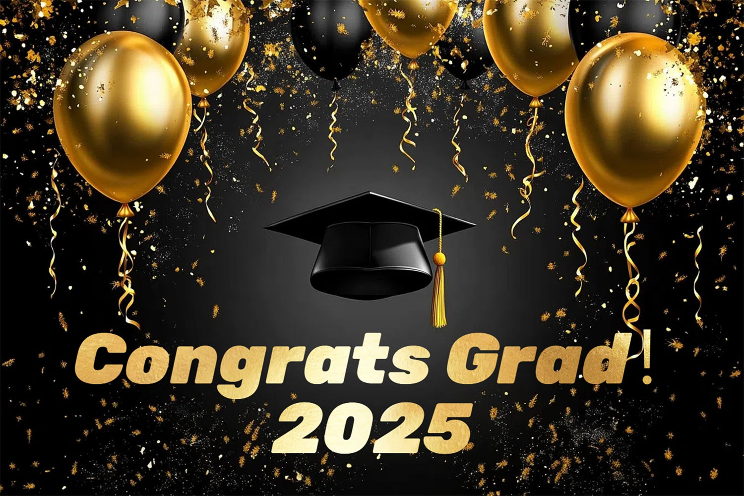 2025 Graduation Backdrop Floating Balloons Graduation Party Backdrop UK CSH3-244