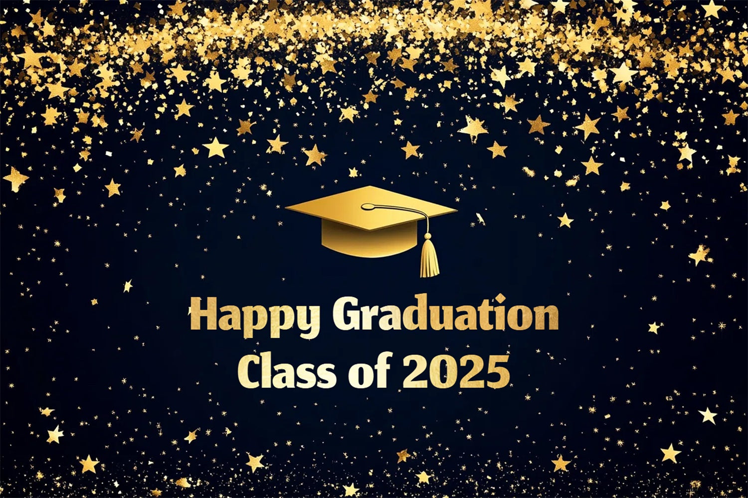 Graduation Picture Backdrop Gold Stars Graduation Party Backdrop UK CSH3-247