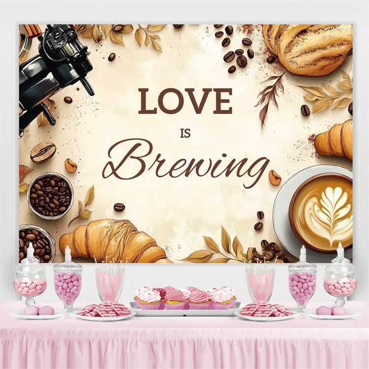 Wedding Backdrop Espresso Croissant Fall Custom Backdrop UK CSH3-271