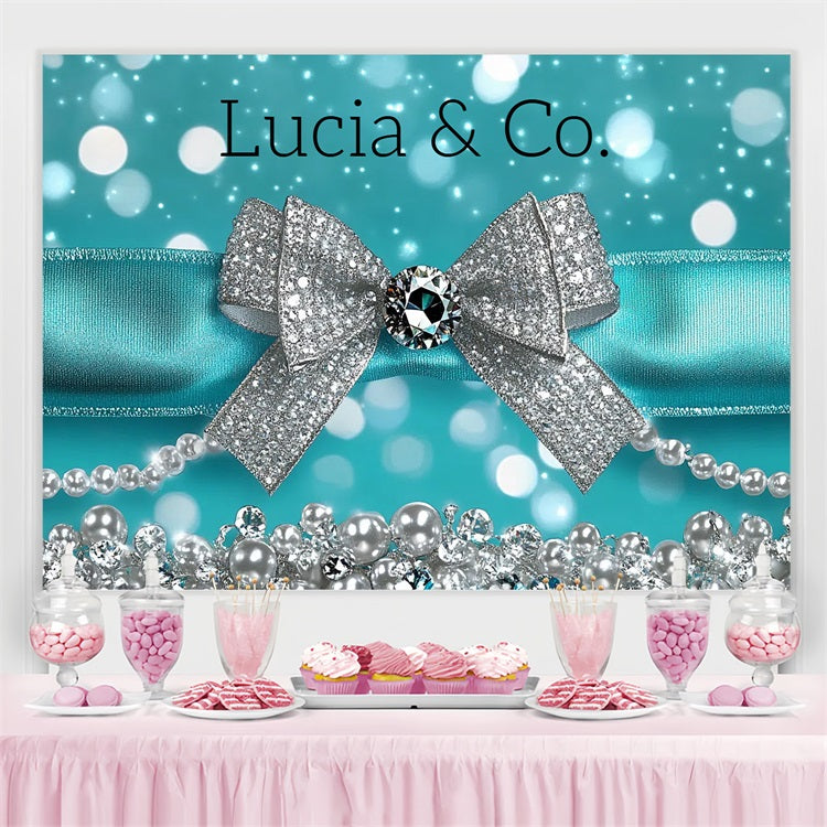 Wedding Photo Backdrop Ideas Shimmering Diamond Pearl Personalised Backdrop UK CSH3-280