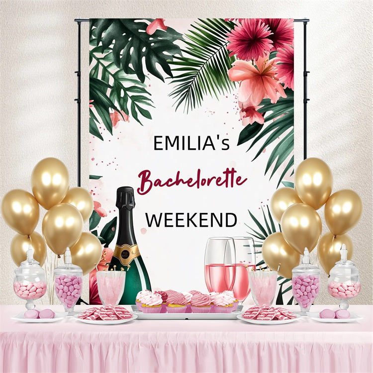 Photo Backdrop For Bridal Shower Bachelorette Champagne Custom Backdrop UK CSH3-293