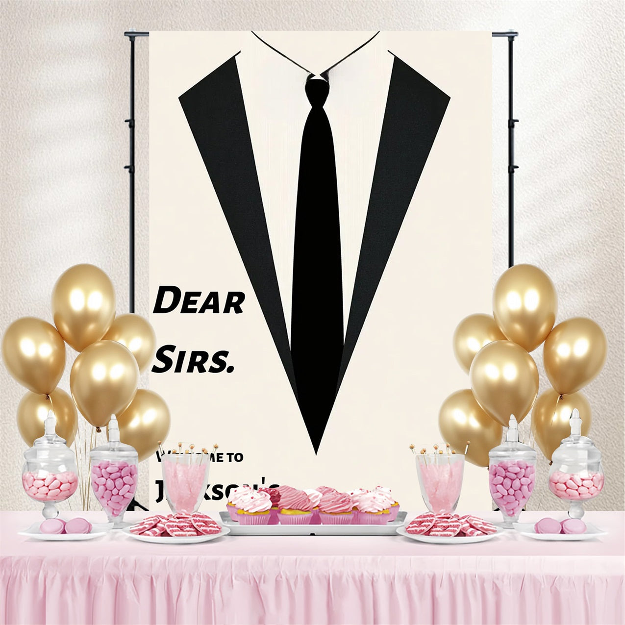 Backdrops For Weddings Tie Bachelor Moment Custom Backdrop UK CSH3-302